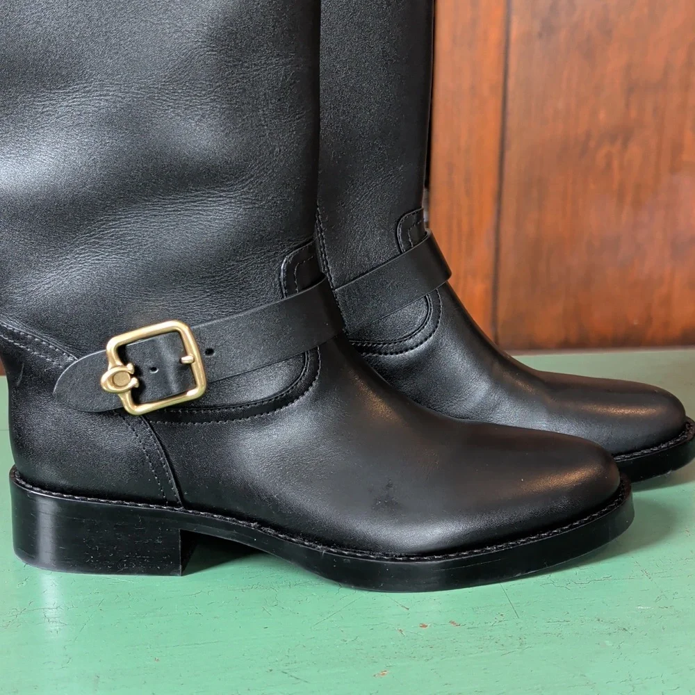 New COACH Madeline Knee High Boot (Women) Wide Calf Size 9.5